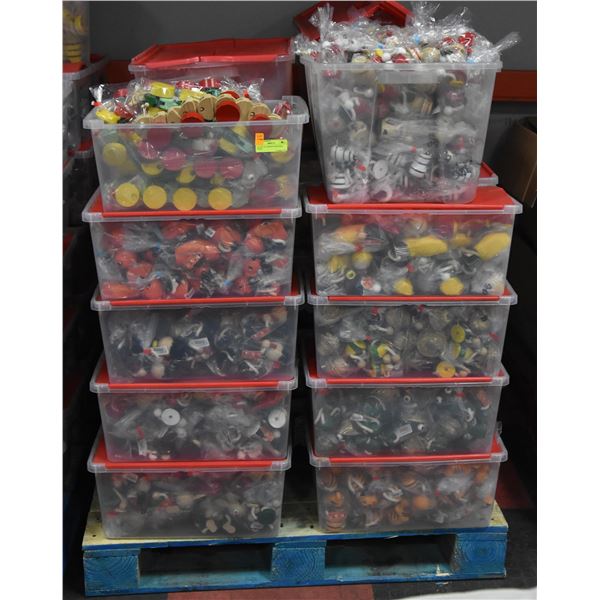 PALLET OF ASSORTED WOODEN TOYS + MORE