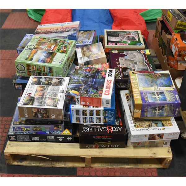 PALLET OF ASSORTED PUZZLES