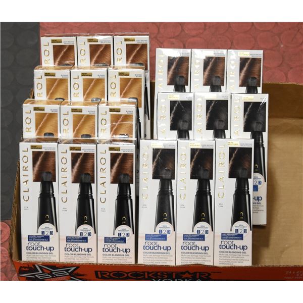 FLAT OF CLAIROL ROOT TOUCH UP VARIOUS COLORS.