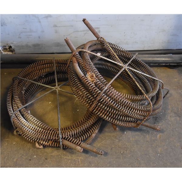 TWO REELS OF SNAKE LINES FOR PLUMBING