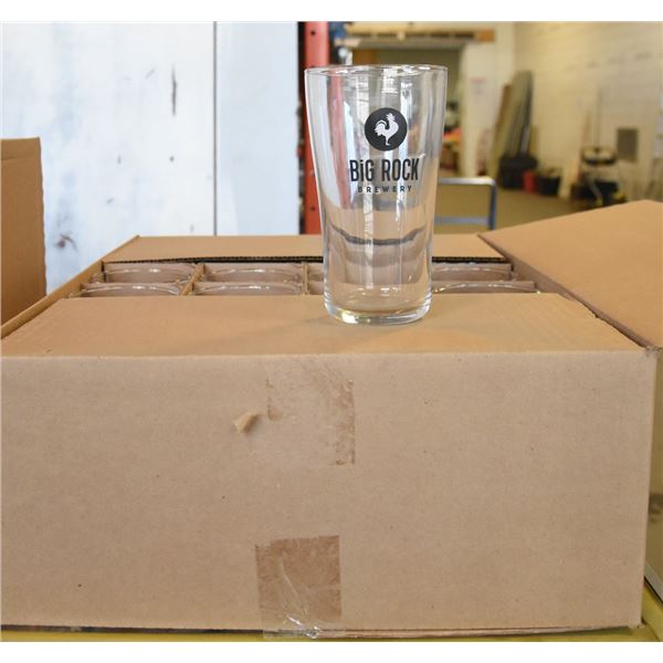 CASE OF 24 -16 OZ BIG ROCK BEER GLASSES.