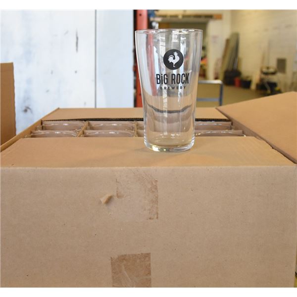 CASE OF 24 -16 OZ BIG ROCK BEER GLASSES.