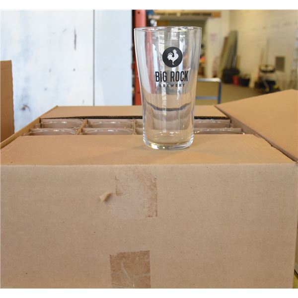CASE OF 24 -16 OZ BIG ROCK BEER GLASSES.