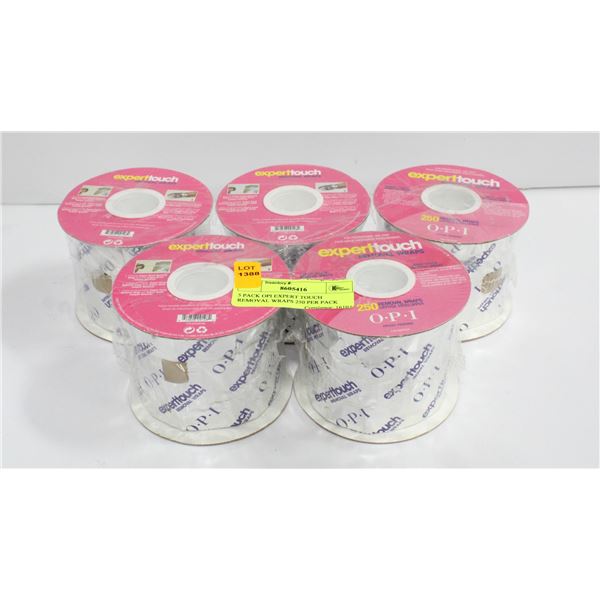 5 PACK OPI EXPERT TOUCH REMOVAL WRAPS 250 PER PACK