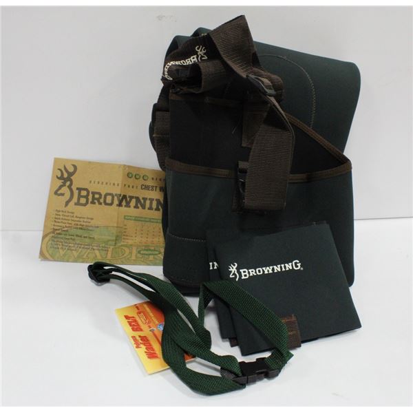 BROWNING STOCKING FOOT CHEST WADER SIZE MEDIUM