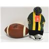 Image 1 : EDMONTON ESKIMO TOQUE & FOOTBALL