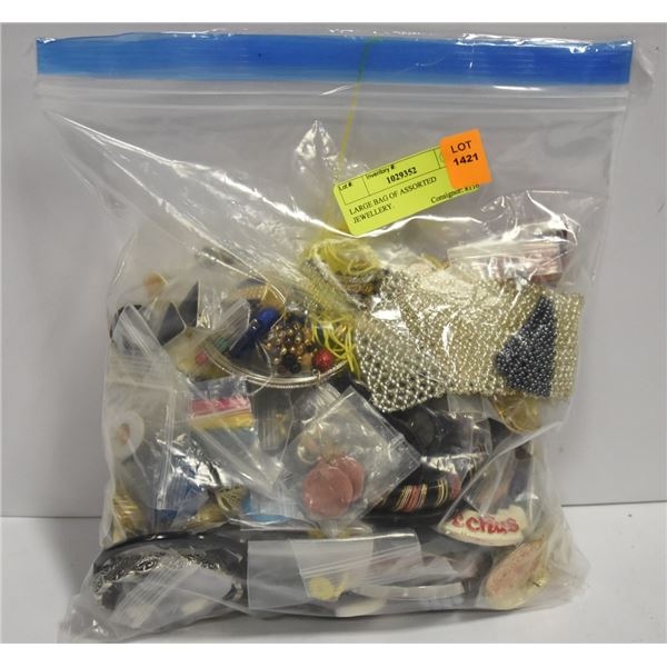 LARGE BAG OF ASSORTED JEWELLERY.
