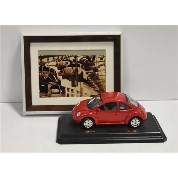 VOLKSWAGON 1998 MODEL + FRAMED PRINT