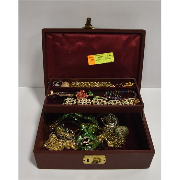 JEWELRY BOX FULL OF JEWELRY