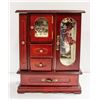 Image 1 : ESTATE WOODEN JEWLLERY BOX W/ ASSORTED CONTENTS