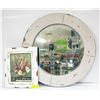 Image 1 : SHOW HOME DISTRESSED FINISH ROUND MIRROR + FRAME