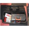 Image 1 : BLACK PLASTIC TOOLBOX W/ CONTENTS