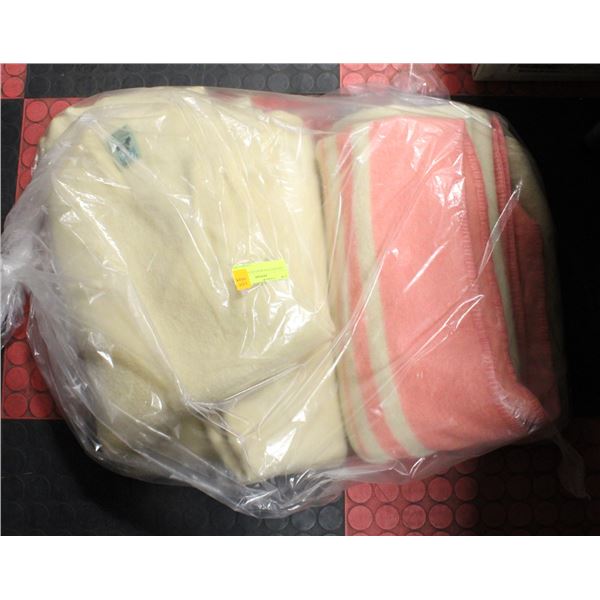 2 DOUBLE SIZE WOOL BLANKETS