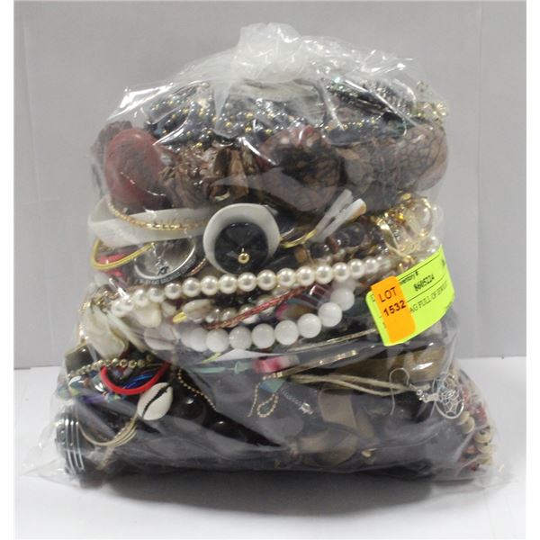 LARGE BAG FULL OF JEWELRY