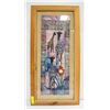 Image 1 : FRAMED GIRAFFE PICTURE APPROX 34" X 16"