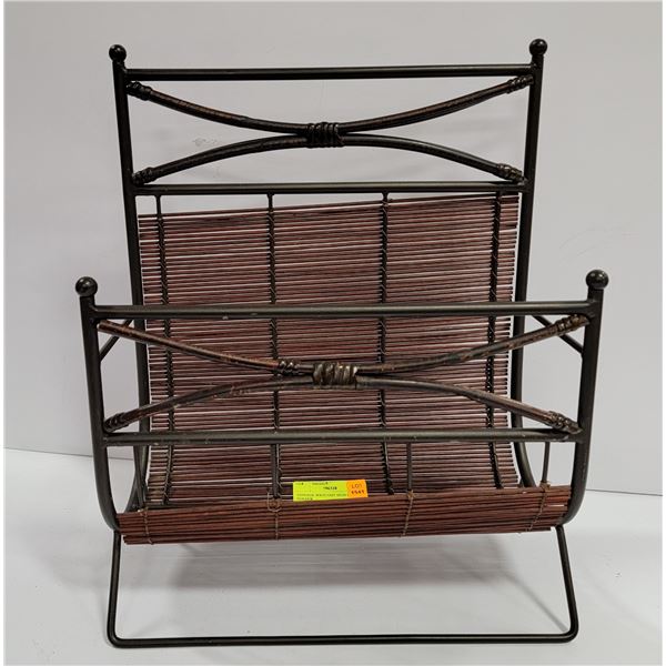 VINTAGE WROUGHT IRON LOG HOLDER