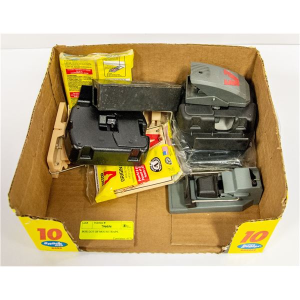 BOX LOT OF MOUSETRAPS