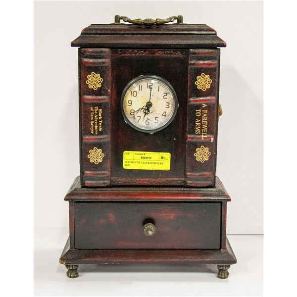 DECORATIVE CLOCK JEWELLRY BOX