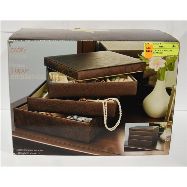 NEW STACKABLE JEWELLERY TRAYS ORGANIZER