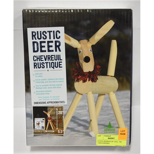 RUSTIC DEER KIT 20" TALL - NO TOOLS NEEDED