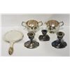 Image 1 : LOT OF ASSORTED SILVER PLATED DISHES + CANDLE