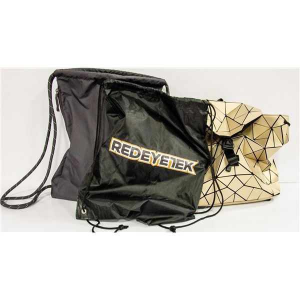 LOT OF 3 DRAWSTRING STYLE BAGS - NIKE