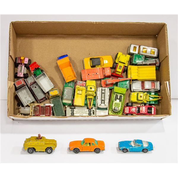 TRAY CONTAINING ALL MATCHBOX CARS