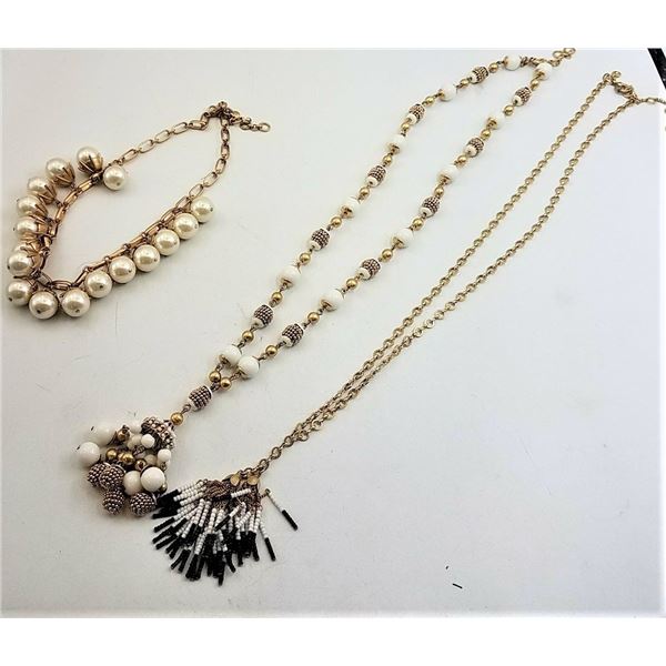 ESTATE LOT OF 3 J. CREW DESIGNER NECKLACES