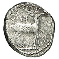 Bruttium - Caulonia   Terzo di nomos, 475-388 a.C.