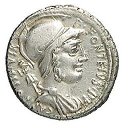 P. Fonteius P.f. Capito Denario, 55 a.C.