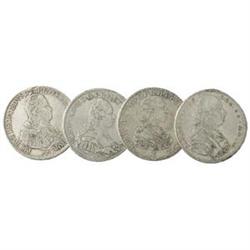 Firenze  Pietro Leopoldo (1765-1790) Lotto di 4 francesconi :1769,1771(RR),1784 e 1789