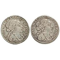 Fosdinovo  Maria Maddalena Centurioni,moglie di Pasquale Malaspina (1663-1669) Lotto di 2 luigini 16