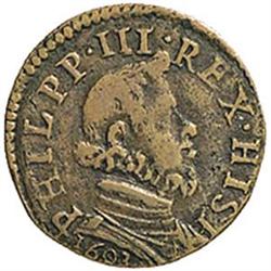 Milano  Filippo III (1598-1621). Quattrino 1603