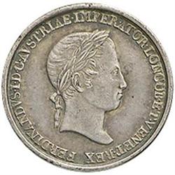 Milano  Ferdinando I (1835-1848). Mezza lira 1838 per il giuramento