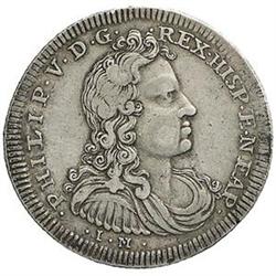 Napoli  Filippo V (1700-1707). Mezzo ducato 1707