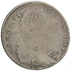 Napoli  Carlo VI (1707-1734) Mezza piastra 1731