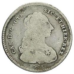 Napoli  Carlo di Borbone (1734-1759). Mezza piastra 1752