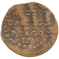 Pergola  Repubblica Romana (1798-1799) Mezzo baiocco