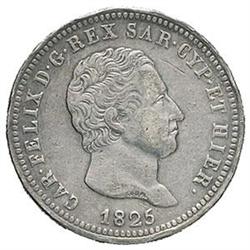 Carlo Felice (1821-1831). 2 lire 1825T