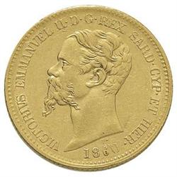 Vittorio Emanuele II (1849-1861) 20 lire 1860 T.