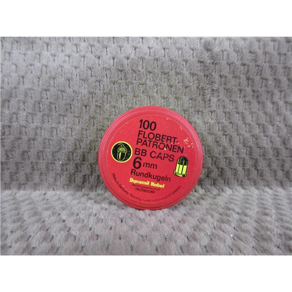 6MM BB Caps Flobert - Container of 100 Appears Unopened