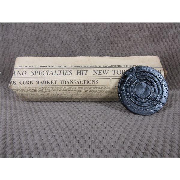 Roll of Peters Duvrock Targets - Date on Newspaper 1930