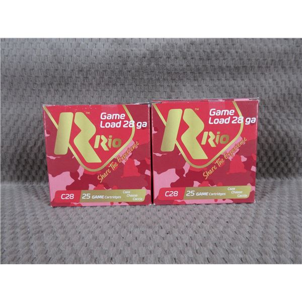 28 Gauge 2 3/4" 7.5 Shot Rio - 2 Boxes of 25 Unopended