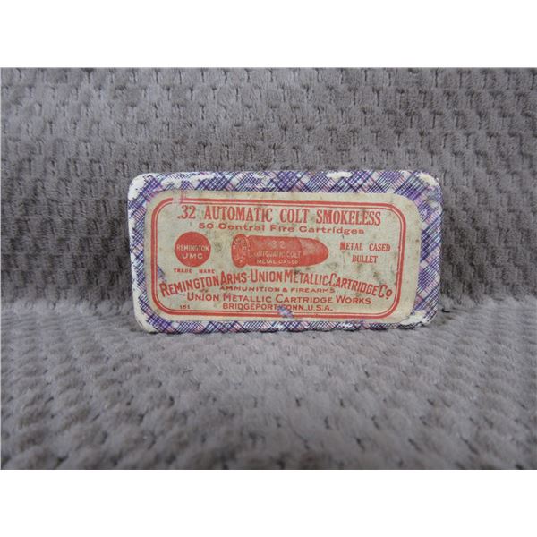 Collector Ammo - Colt 32 Auto Remington Sealed Box of 50