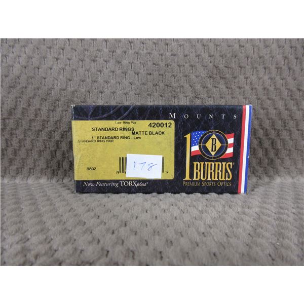 Burris 1" Standard Rings Low 420012 Matte Black - NEW