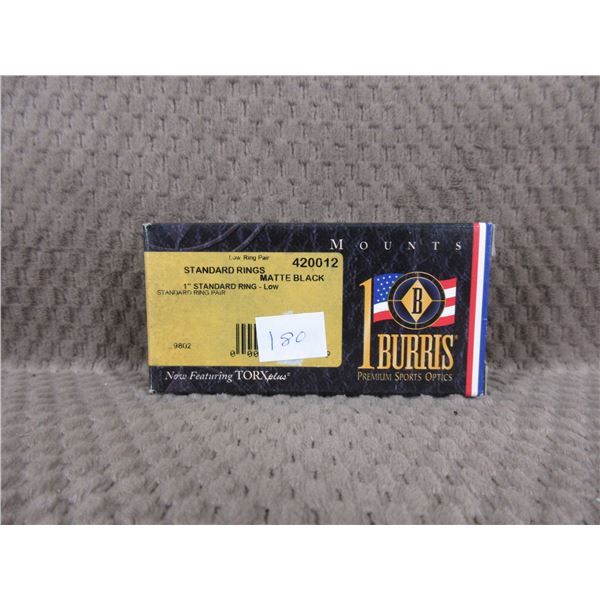 Burris 1" Standard Rings Low 420012 Matte Black - NEW