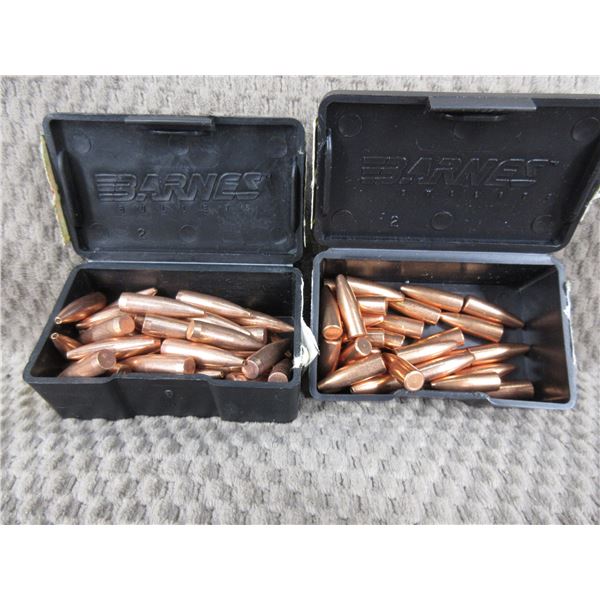 25 Cal Barnes Bullets - 2 Containers 1 of 47 and 1 of 32