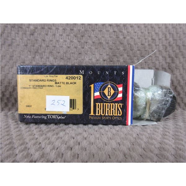 Burris 1" Standard Rings Low #420012 Matte Black - NEW