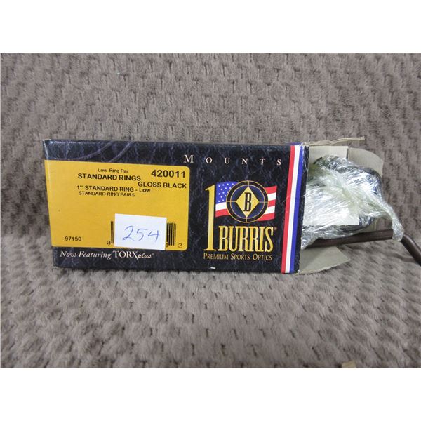 Burris 1" Standard Rings Low #420011 Gloss Black - NEW