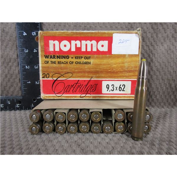 9.3X62 Norma 286gr Plastic Silverblixt - Box of 20